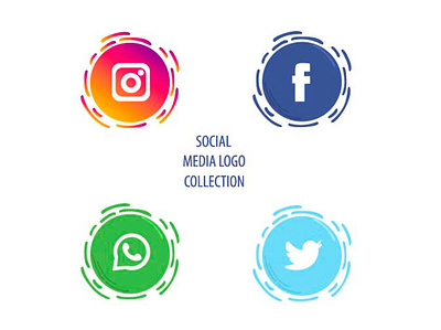 Creative Social Media Logo Illustration creative digital facebook icon illustration instagram logo media social vector