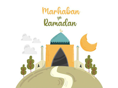Ramadan Kareem Eid Mubarak Illustration eid greeting illustration islam kareem mubarak muslim ramadan ramadhan vector
