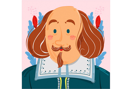 Portrait Cartoon Shakespeare Illustration