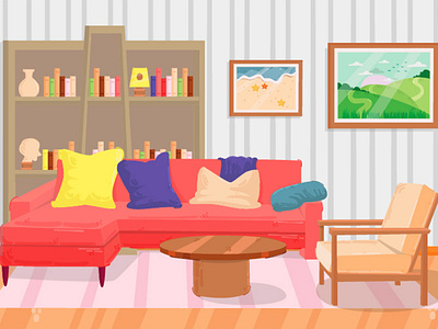 Home Interior Background Illustration