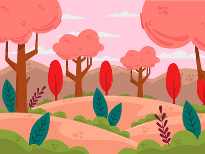 Autumn Landscape Background Illustration (2)