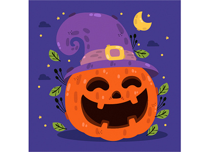 Halloween Pumpkin Illustration background creepy dark decoration halloween illustration october pumpkin spooky vector