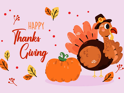 Hand Drawn Thanksgiving Background background celebration dinner food holiday illustration pumpkin thanksgiving turkey vector