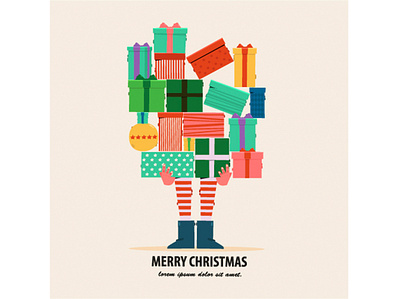 Happy Holiday Card Illustration card christmas gift greeting happy holiday illustration merry santa vector