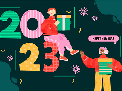 New Year 2023 Background Illustration 2023 background calendar celebration day illustration new time vector year