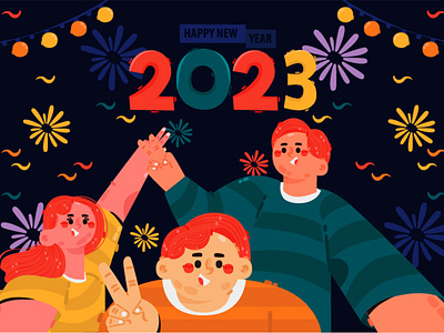 New Year Eve Celebration Background Illustration