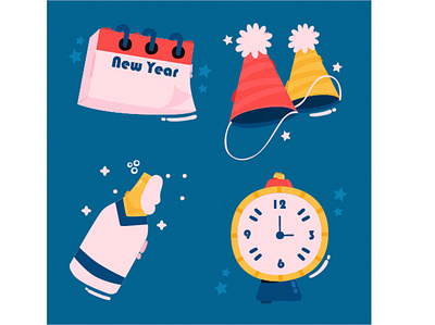 New Year Eve Elements Illustration calendar celebration day element eve illustration new time vector year