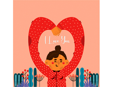 Hand Drawn I Love You Greeting Illustration card day greeting happy heart illustration love romantic valentine vector