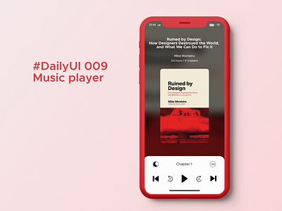 #DailyUI 009 Music Player app design ui ux
