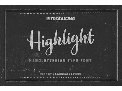 Highlight Handlettering Font