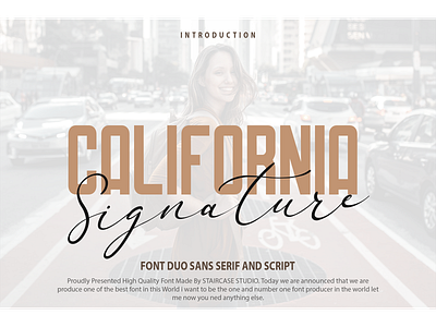 California Signature Font Duo branding california font duo fonts invitation logotype sans serif script signature typewriting