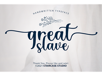 Great Slave Font branding decorative font great slave handwritten logotype script typeface