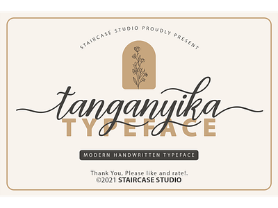 Tanganyika Font branding decorative font handwritten logotype modern script tanganyika typeface