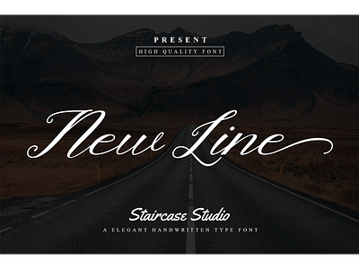 Newline branding decorativefont elegant font handwritten logotype newline script youtubefont