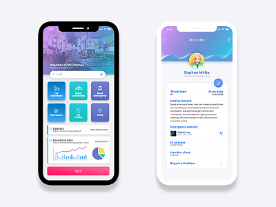 Road Assistance App flatdesign iphonex ui ux