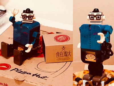 Pizza Hut X TinBot action figures branding culture design designer toys hong kong retro robot toy vintage