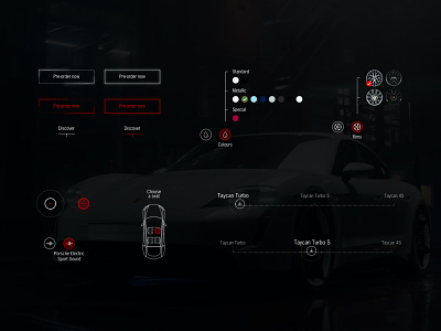 Porsche Taycan UI Kit 2020