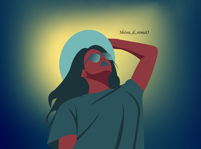 stylish tamilachi attitude branding character covid19 design girl illustration illustration vector