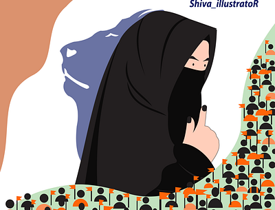 #Hijab #NeedUnity character girl graphic design illustration safety