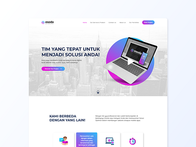Company Profile UI Web Design design flat illustration minimal ui ux vector
