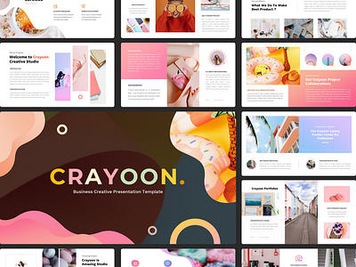 Crayoon – Creative Business Presentation Template agency agency branding agency landing page business company company profile corporate keynote powerpoint uiux