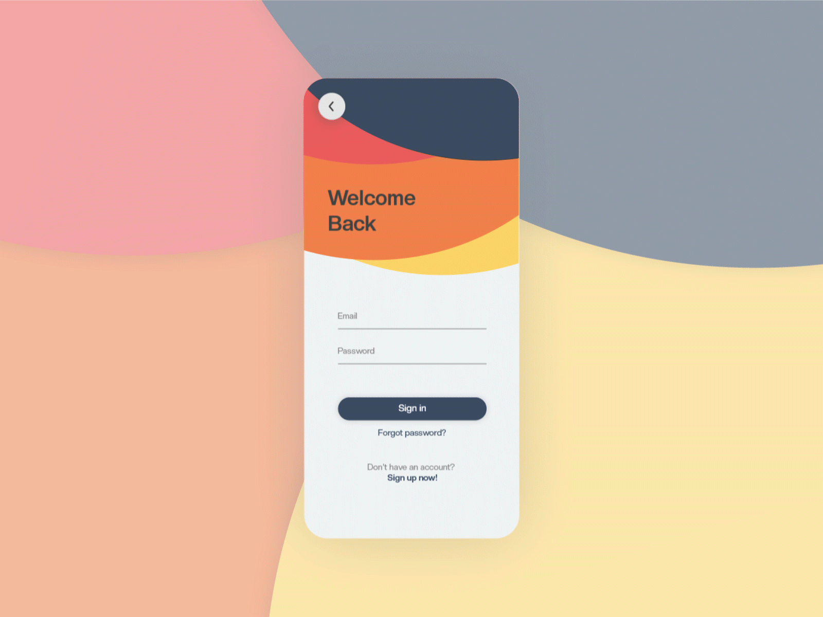 APP sign in and register page animation app clean colorful design flat gif login minimalist register sign in ui ux