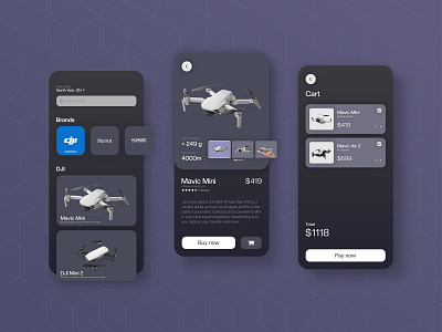 App concept for a drone store