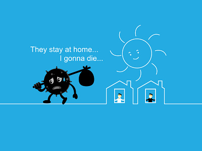 They Stay Home Covid Gonna Die adobe illustrator cartoon character children book corona virus coronavirus covid 19 health care illustration mascot medical vector