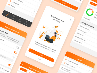 Mobile app for rent 1C in the cloud app application design figma flat minimal ui uidesign ux uxdesign