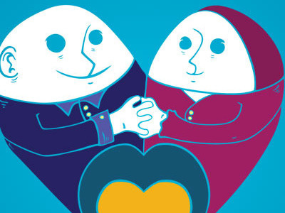 Soulmates eggman eggs hearts illustration love