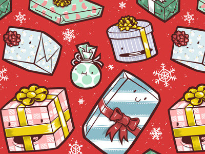 Presents On Yo Presents holidays illustration pattern patterns wrapping paper