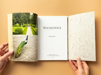Chateau Buchlovice antique architecture book design design editorial design garden history paper pattern peacock photography print design typography
