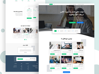 Landing page online education website adobexd design digital education education website flat illustrator landingpage nice online time typography ui user experience userinterface ux webdesign website websites