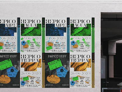 Hepico Fest air branding earth eco experimental festival music natural nature poster water