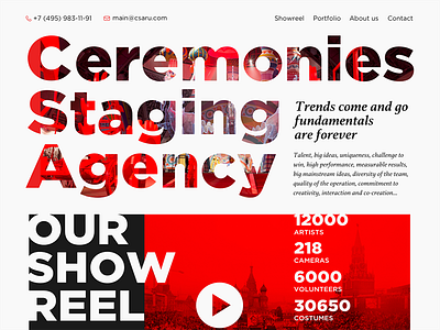 Ceremonies Staging Agency branding polygraphy web