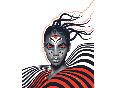 XO XO african woman art collage color creative design fashion graphic illustration olenakomyshna poster print style vector woman xoxo