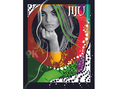 LILU art collage color cover creative design fashion graphic illustration image lilu look olenakomyshna picture poster print style woman