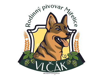 Family brewery logo. Beer "Vlcak" beer branding beer logo branding brewery branding brewery logo logo logo design logo designer logotype olenakomyshna