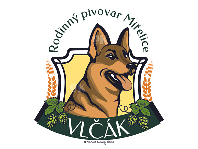 Family brewery logo. Beer "Vlcak"