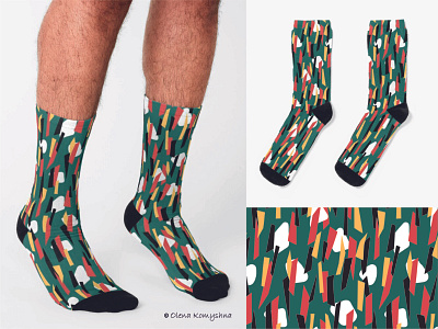 Socks Abstract #2 abstract abstract design abstract socks art olenakomyshna print socks socks color socks design socks print