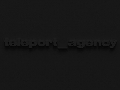 teleport_agency 3d font helios id identity letters logo teleportagency text typography