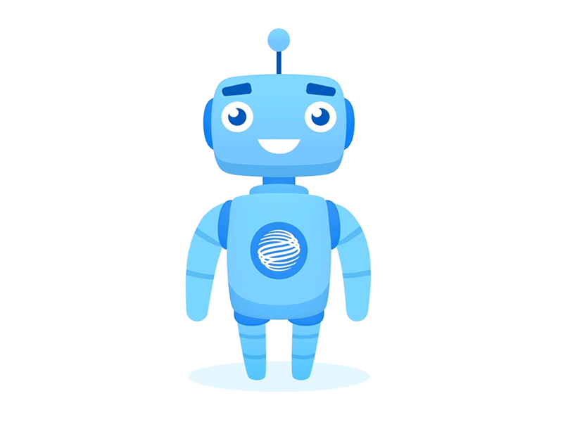Animated chatbot avatar for Gazprombank 🤖 animated animation character creature gazprombank robot teleportagency
