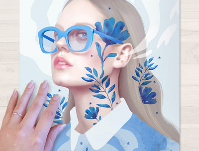 Creative Girl editorial editorial design editorial layout female character flower illustration illustration magical girl mother nature surrealistic