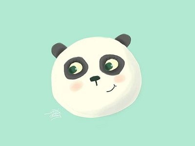 Baby Panda art children book children illustration cute graphic art huion illustration illustrator panda pastel smile texture