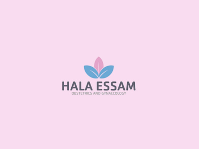Hala Essam logo baby blue brand branding dermatology female female logo feminism flower flower logo graphic art graphic design logo logodesign logos logotype nature nude pink