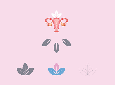 Hala Essam logo meaning brand branding female female logo flower graphic graphic design icon icon design iconography illustration logo pink uterus vector