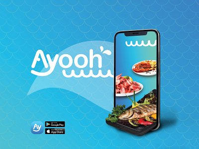 Ayooh app brand identity branding design digital art fish graphic design seafood