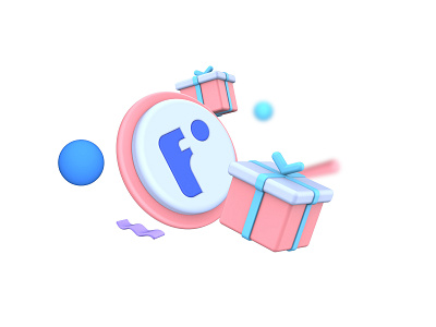 Redeeming points 3D Illustration for Finance App