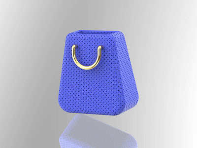 Bag 3D Illustration for Shopping Mobile App 3d 3d icon 3dillustration gold hand bag illustraion mobile shopping skin