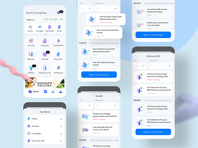 My Pocket - ftripay Digital Wallet App 3d bank app banking digital wallet ewallet finance mobile app design payment ui wallet